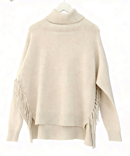 Maglia con Frange e Bordo Irregolare