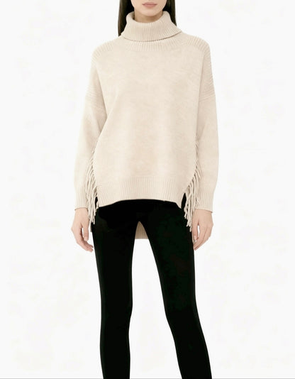 Maglia con Frange e Bordo Irregolare